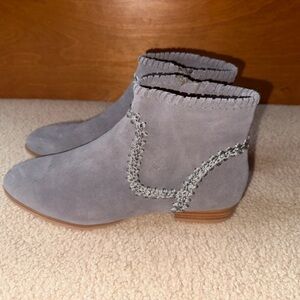 Jack Rogers Gray Suede Ankle Boots